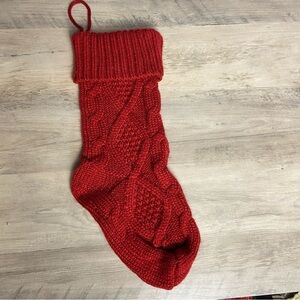 Christmas Stockings Red Cable Knit Holiday Winter Decor
